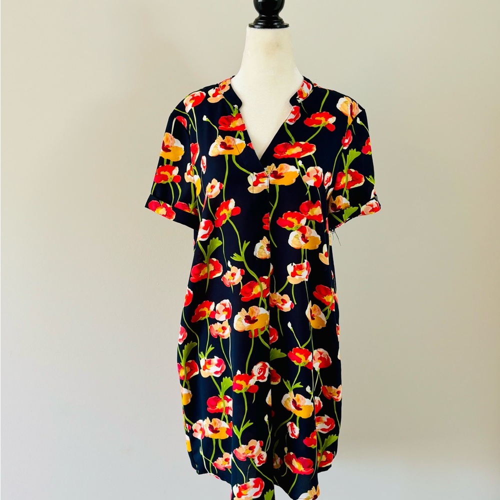 CeCe Black Floral Mini Dress